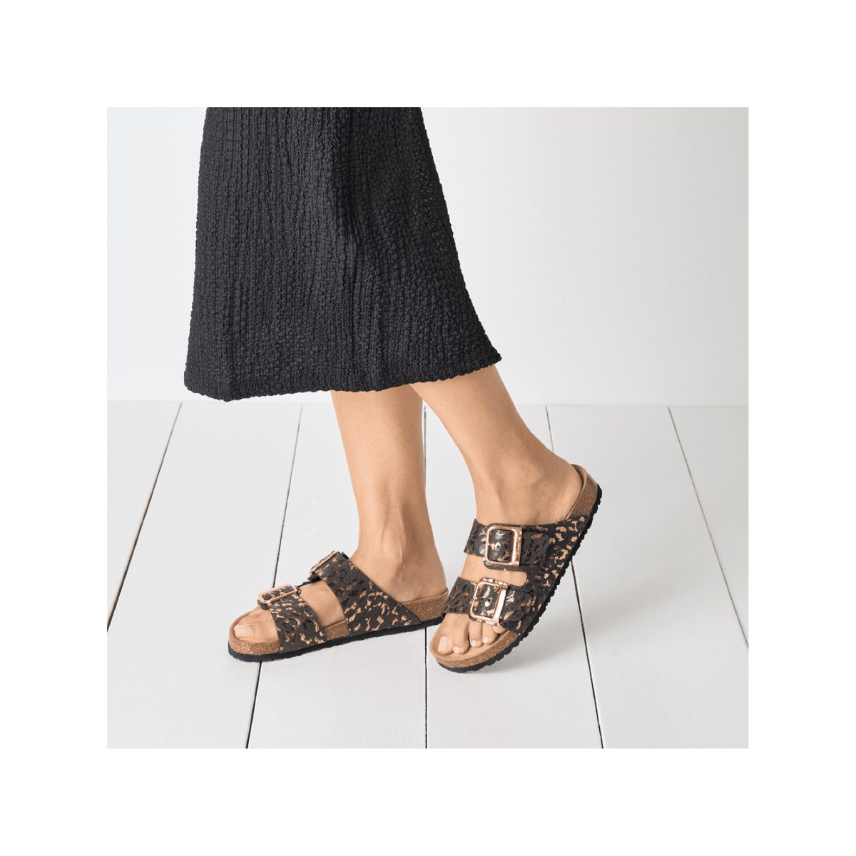 Pantolette black leo