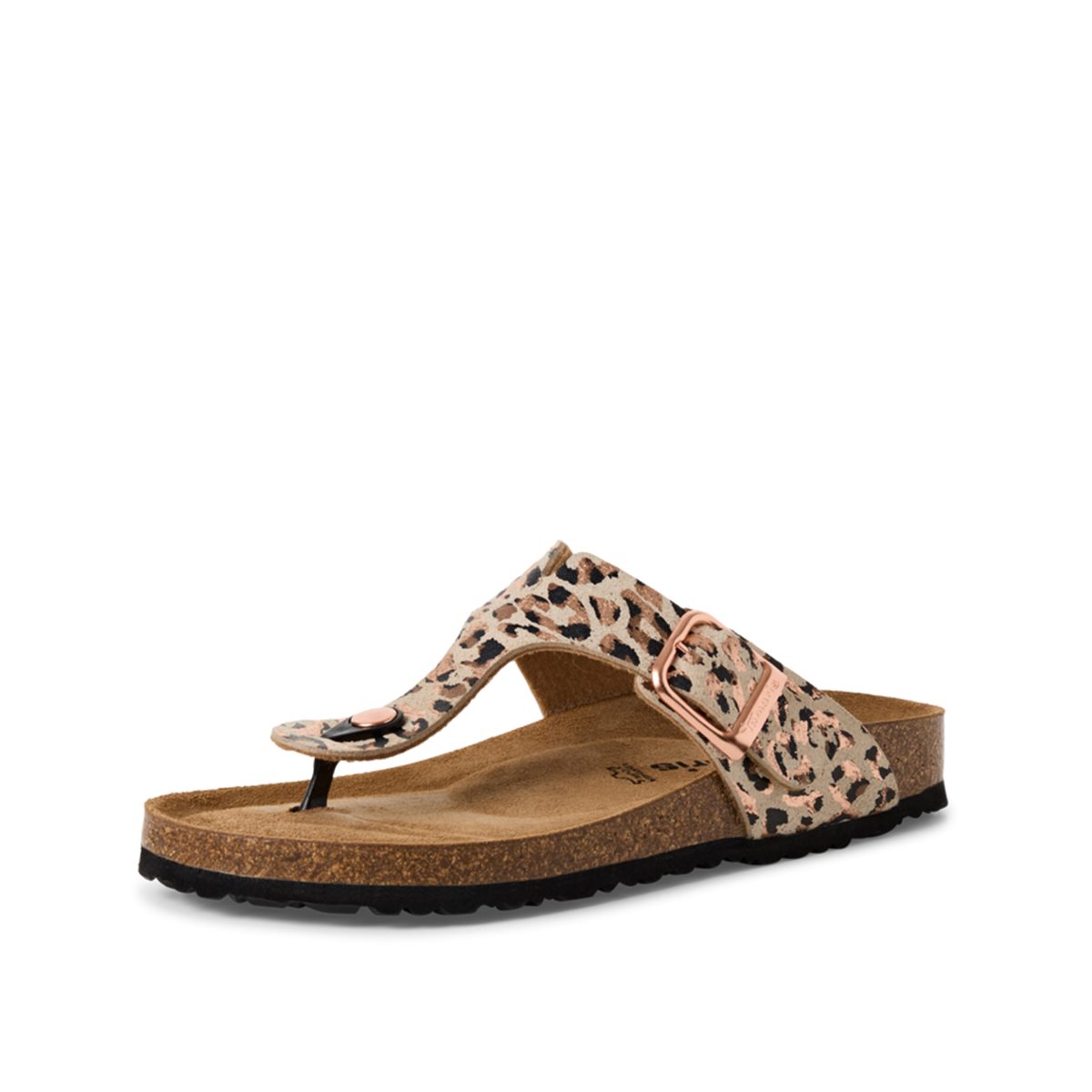 Zehentrenner beige leopard