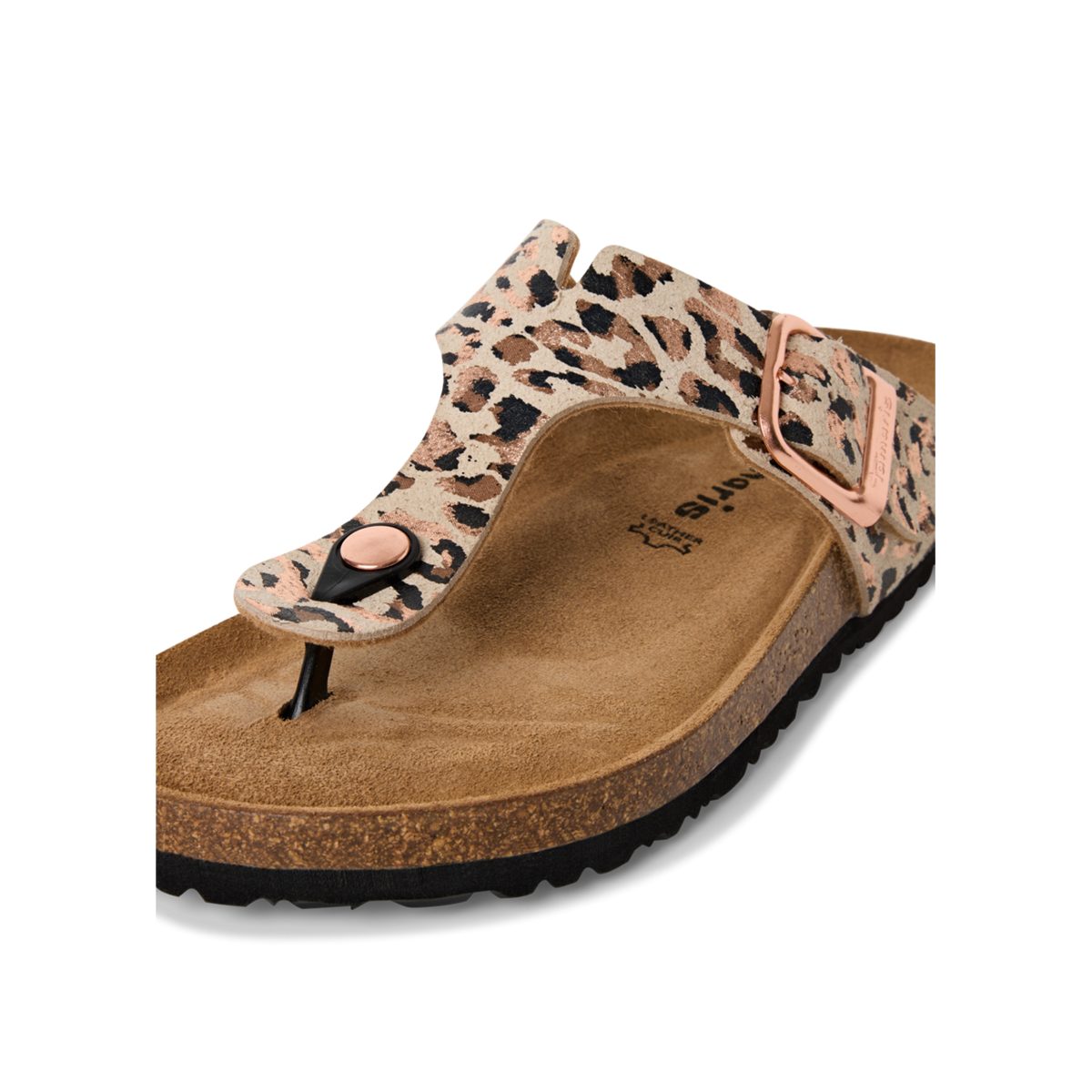 Zehentrenner beige leopard